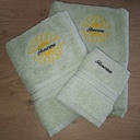 Coffret serviettes brodées personnalisées 