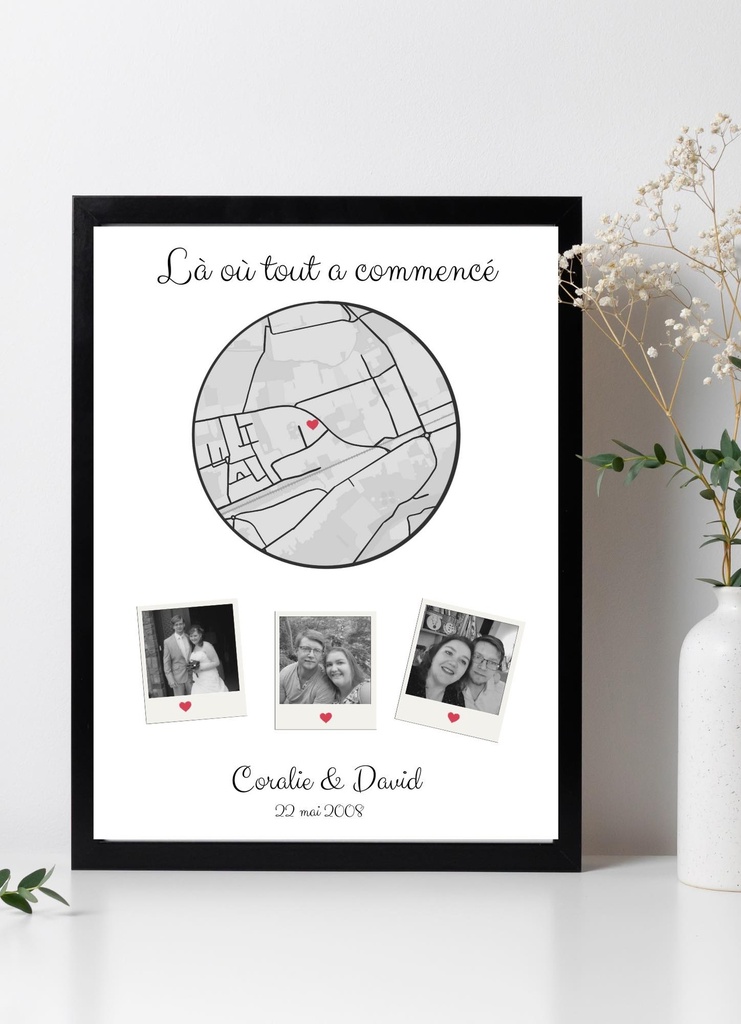 Cadre “Là où tout a commencé” personnalisé